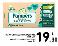 Pampers - Pannolini Baby Dry Quadripack Pampers - Pannolini Baby Dry Quadripack