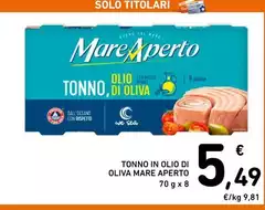 Mare aperto - Tonno In Olio Di Oliva Mare aperto - Tonno In Olio Di Oliva