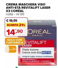 L'Oreal - Crema Maschera Viso Anti-Eta Revitalift Laser X3