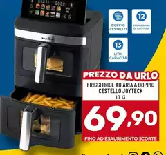 Joyteck - Friggitrice Ad Aria A Doppio Cestello Joyteck - Friggitrice Ad Aria A Doppio Cestello