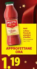 Mutti - La Rossa Passata Di Pomodoro Al Basilico