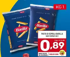 Barilla - Pasta Di Semola Vari Formati Barilla - Pasta Di Semola Vari Formati