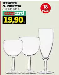 Set 18 Pezzi Calici In Vetro Set 18 Pezzi Calici In Vetro