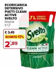 Svelto - Ecoricarica Detersivo Piatti Clean Active Limone Svelto - Ecoricarica Detersivo Piatti Clean Active Limone