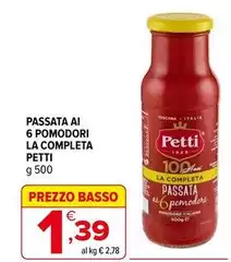Petti - Passata Ai 6 Pomodori La Completa Petti - Passata Ai 6 Pomodori La Completa