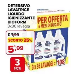 Bioform - Detersivo Lavatrice Liquido Igienizzante Bioform - Detersivo Lavatrice Liquido Igienizzante
