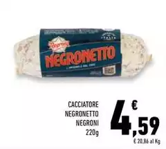 Negroni - Cacciatore Negronetto Negroni - Cacciatore Negronetto