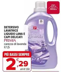 Primia - Detersivo Lavatrice Liquido Lana E Capi Delicati Primia - Detersivo Lavatrice Liquido Lana E Capi Delicati