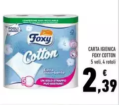 Foxy - Carta Igienica Cotton Foxy - Carta Igienica Cotton