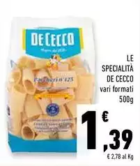 De Cecco - Le Specialità