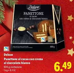 Deluxe - Panettone Al Cacao Con Crema Al Cioccolato Bianco Deluxe - Panettone Al Cacao Con Crema Al Cioccolato Bianco
