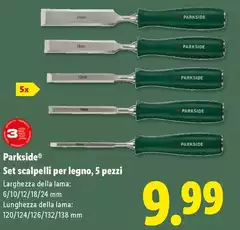 Parkside - Set Scalpelli Per Legno, 5 Pezzi Parkside - Set Scalpelli Per Legno, 5 Pezzi