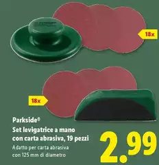 Parkside - Set Levigatrice A Mano Con Carta Abrasiva, 19 Pezzi Parkside - Set Levigatrice A Mano Con Carta Abrasiva, 19 Pezzi