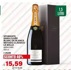 Le Bolle - Spumante Gran Cuvee Blanc De Blancs Metodo Classico Le Bolle - Spumante Gran Cuvee Blanc De Blancs Metodo Classico