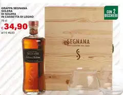 Segnana - Grappa Solera Di Solera In Cassetta Di Legno Segnana - Grappa Solera Di Solera In Cassetta Di Legno