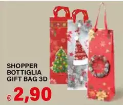 Shopper Bottiglia Gift Bag 3D Shopper Bottiglia Gift Bag 3D