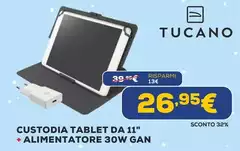 Tucano - Custodia Tablet Da 11" + Alimentatore 30w Gan Tucano - Custodia Tablet Da 11" + Alimentatore 30w Gan