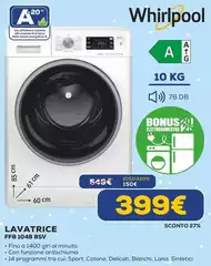 Whirlpool - Lavatrice FFB 1048 BSV Whirlpool - Lavatrice FFB 1048 BSV