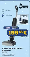 Hoover - Scopa Ricaricabile Wet&Dry HW-300 Hoover - Scopa Ricaricabile Wet&Dry HW-300