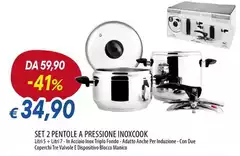 Set 2 Pentole A Pressione Inoxcook Set 2 Pentole A Pressione Inoxcook