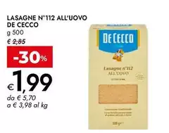 De Cecco - Lasagne N°112 All'Uovo De Cecco - Lasagne N°112 All'Uovo