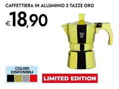 Caffettiera In Alluminio 3 Tazze Oro Caffettiera In Alluminio 3 Tazze Oro