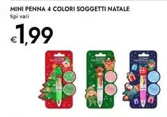 Mini Penna 4 Colori Soggetti Natale
