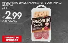 Negroni - Negronetto Snack Salame A Fette Con Taralli Negroni - Negronetto Snack Salame A Fette Con Taralli
