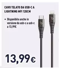 Ioplee - Cavo Telato Da Usb-C A Lightning MFI 120cm Ioplee - Cavo Telato Da Usb-C A Lightning MFI 120cm