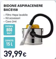 Electroline - Bidone Aspiracenere BACE158 