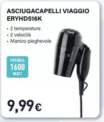 Electroline - Asciugacapelli Viaggio ERYHD516K