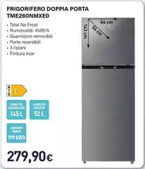 Electroline - Frigorifero Doppia Porta TME260NMXE0 Electroline - Frigorifero Doppia Porta TME260NMXE0