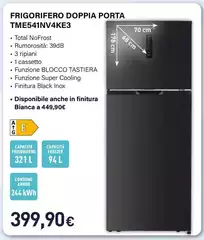Electroline - Frigorifero Doppia Porta TME541NV4KE3 Electroline - Frigorifero Doppia Porta TME541NV4KE3