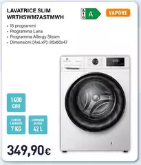 Electroline - Lavatrice Slim WRTHSWM7ASTMWH Electroline - Lavatrice Slim WRTHSWM7ASTMWH