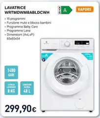 Electroline - Lavatrice WRTMDWM8ABLDCWH Electroline - Lavatrice WRTMDWM8ABLDCWH