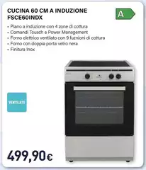 Electroline - Cucina 60 Cm A Induzione FSCE60INDX Electroline - Cucina 60 Cm A Induzione FSCE60INDX