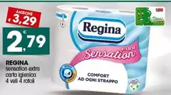 Regina - Sensation Extra Carta Igienica 4 Veli 4 Rotoli Regina - Sensation Extra Carta Igienica 4 Veli 4 Rotoli
