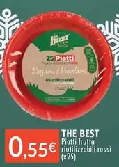 Rossi - Piatti Frutta Riutilizzabili