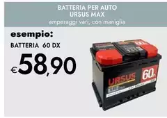 Ursus Max - Batteria 60 DX Ursus Max - Batteria 60 DX