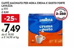 Lavazza - Caffè Macinato Per Moka Crema E Gusto Forte Lavazza - Caffè Macinato Per Moka Crema E Gusto Forte