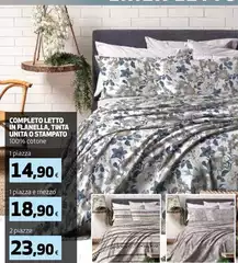 Completo Letto In Flanella, Inta Unita O Stampato