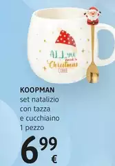 Koopman - Set Natalizio Con Tazza E Cucchiaino 1 Pezzo Koopman - Set Natalizio Con Tazza E Cucchiaino 1 Pezzo