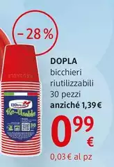 Dopla - Bicchieri Riutilizzabili 30Pezzi Dopla - Bicchieri Riutilizzabili 30Pezzi