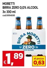 Moretti - Birra Zero 0,0% Alcool