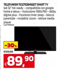 Telefunken - TE32F50B452DT SMART TV