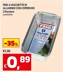 Frio - 4 Vaschette In Alluminio Con Coperchio