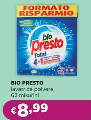 Bio Presto - Lavatrice Polvere 62 Misurini Bio Presto - Lavatrice Polvere 62 Misurini