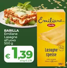 Barilla - Emiliane Lasagne All'Uovo Barilla - Emiliane Lasagne All'Uovo