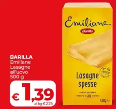 Barilla - Emiliane Lasagne All'Uovo Barilla - Emiliane Lasagne All'Uovo