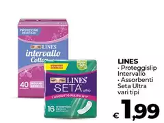 Lines -  Proteggislip Intervallo Assorbenti Seta Ultra